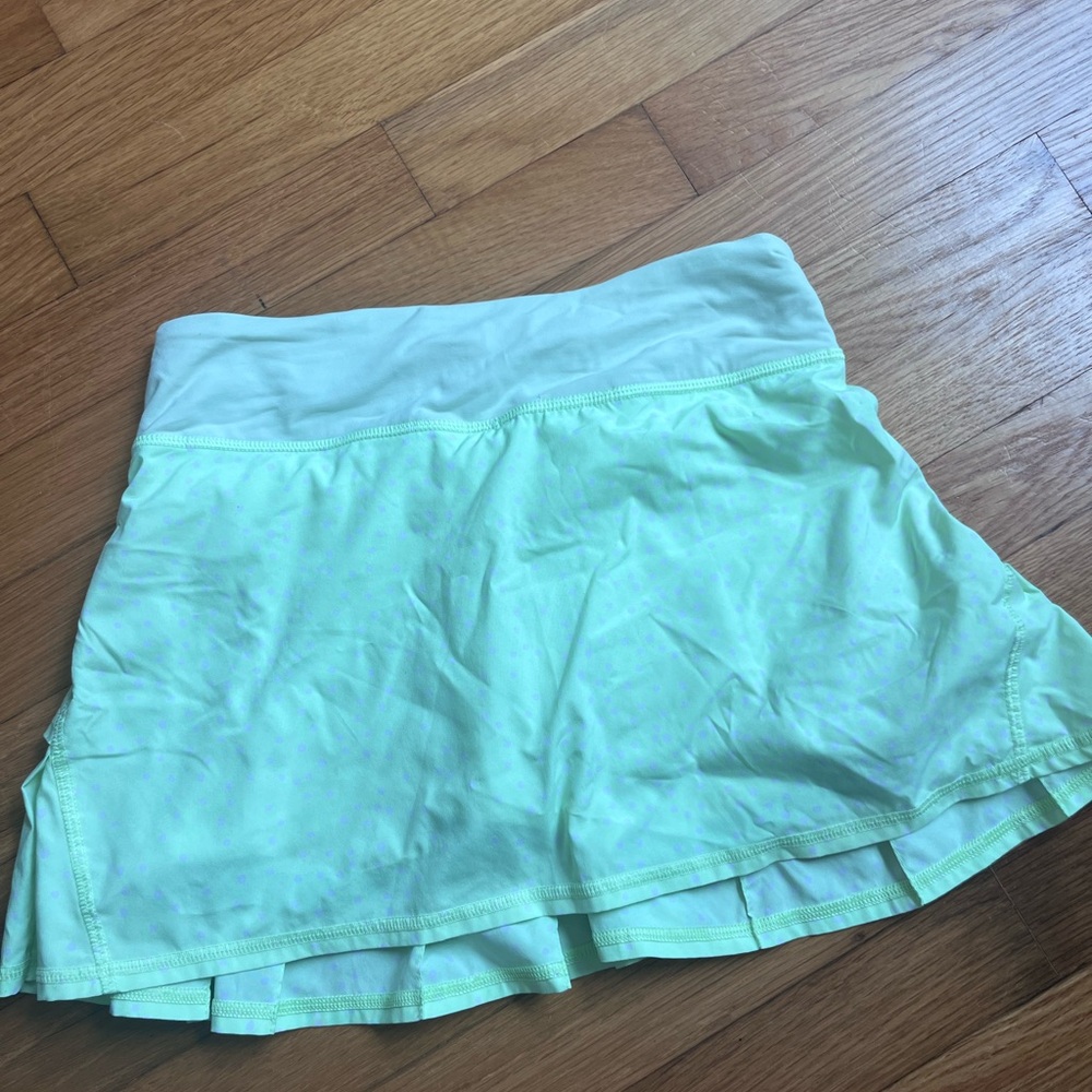 Neon Yellow Polka Dot Lululemon Skirt - Picture 3 of 5